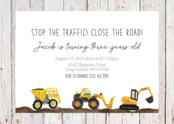 Construction Birthday Invitations (Credit: pinterest)