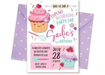 Cupcake Birthday Invitations (Credit: pinterest)