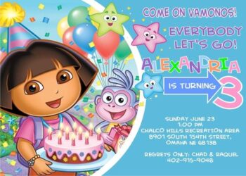 Dora Birthday Invitations (Credit: pinterest)