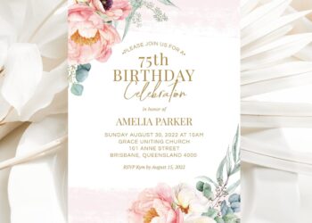 Elegant Birthday Invitations for Women (Credit: etsy)