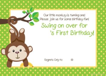 Monkey Birthday Invitations (Credit: drevio)