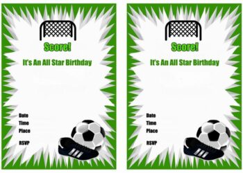 Soccer Birthday Invitations (Credit: pinterest)