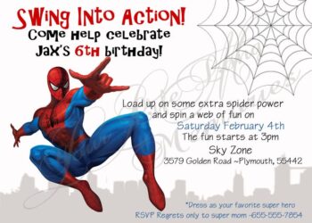 Spiderman Birthday Invitations (Credit: bagvania)